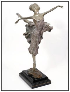 Mario Jason Miss Lorraine Original Bronze Sculpture Signed Dance Ballet Artwork