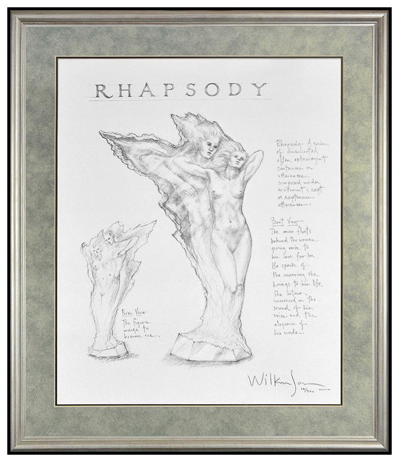 Michael Wilkinson Rhapsody Suite Acrylic Sculpture Lithograph Signed Nude Art For Sale 2