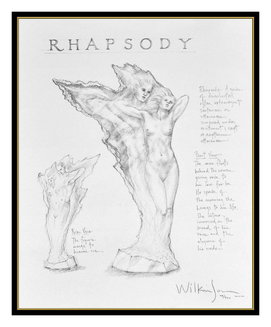 Michael Wilkinson Rhapsody Suite Acrylic Sculpture Lithograph Signed Nude Art For Sale 3
