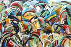 Used Prairie Flyaways (Abstract expressionist acrylic on canvas painting)