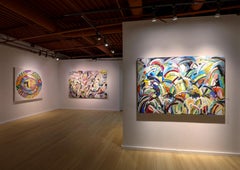 Prairie Flyaways (Abstract expressionist acrylic on canvas painting)