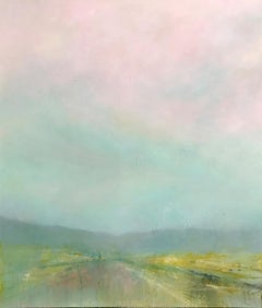 Flush (Diffused light abstract landscape large scale oil on canvas)