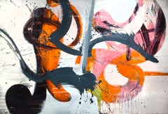 Jazz (Bright vivid lush abstract expressionist painting with movement)