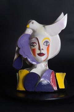 The Caregiver (Cubism ceramic sculpture based on Enneagram personalities)