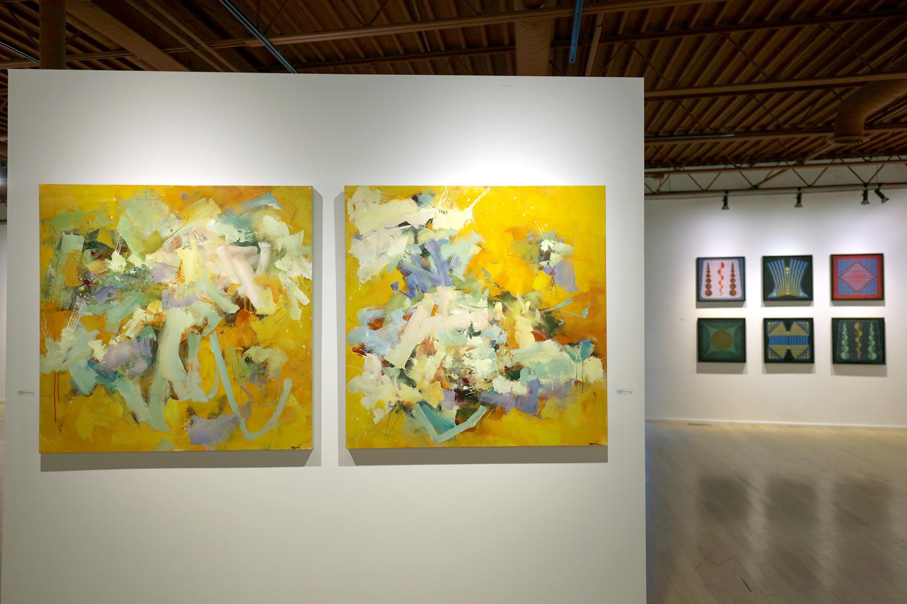 Braggadocious I (Abstract expressionist bright vivid canvas painting) - Painting by Conn Ryder 