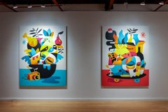 Vanitasserie V (Vibrant, contemporary vanitas from Spanish spray paint artist)