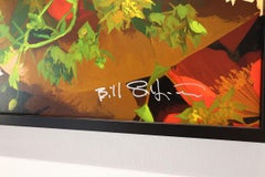 Flower Mix (Still life digital floral painting printed on canvas, framed)