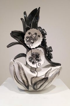 Orchid (Cubism ceramic sculpture)