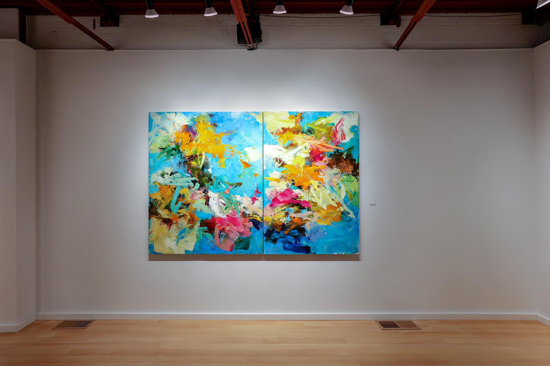 I’m Not Going to be IGNORED, Dan! (Abstract expressionist bright vivid canvas) - Painting by Conn Ryder 