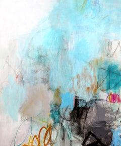 Coastal Rhythms (Expressionist, Abstract, blue, painting, Acrylic, Canvas)