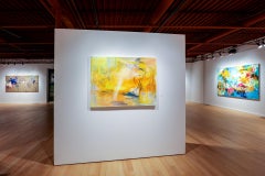 Storm Chasing (Abstract expressionist, oil on canvas, textured, Vibrant, Warm)