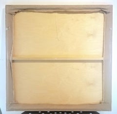 Tide Pool (Earth color oil painting on linen stretched on panel)