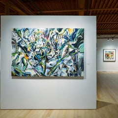 Causation When Correlation Will Do (Green Expressive Abstract Stretched Canvas)