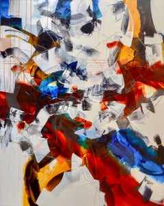 Joie de vivre (III) (Expressionist, Abstract, vibrant, painting, on Canvas)