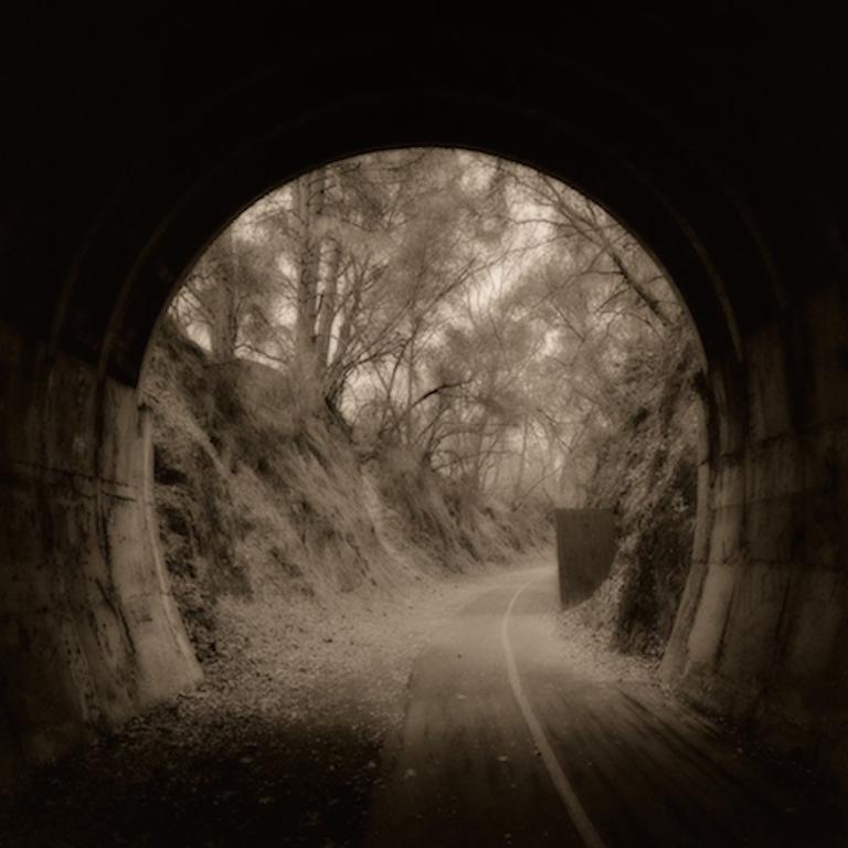 Kerik Kouklis Black and White Photograph - Tunnel Bike Trail, Marin County Platinum Photograph