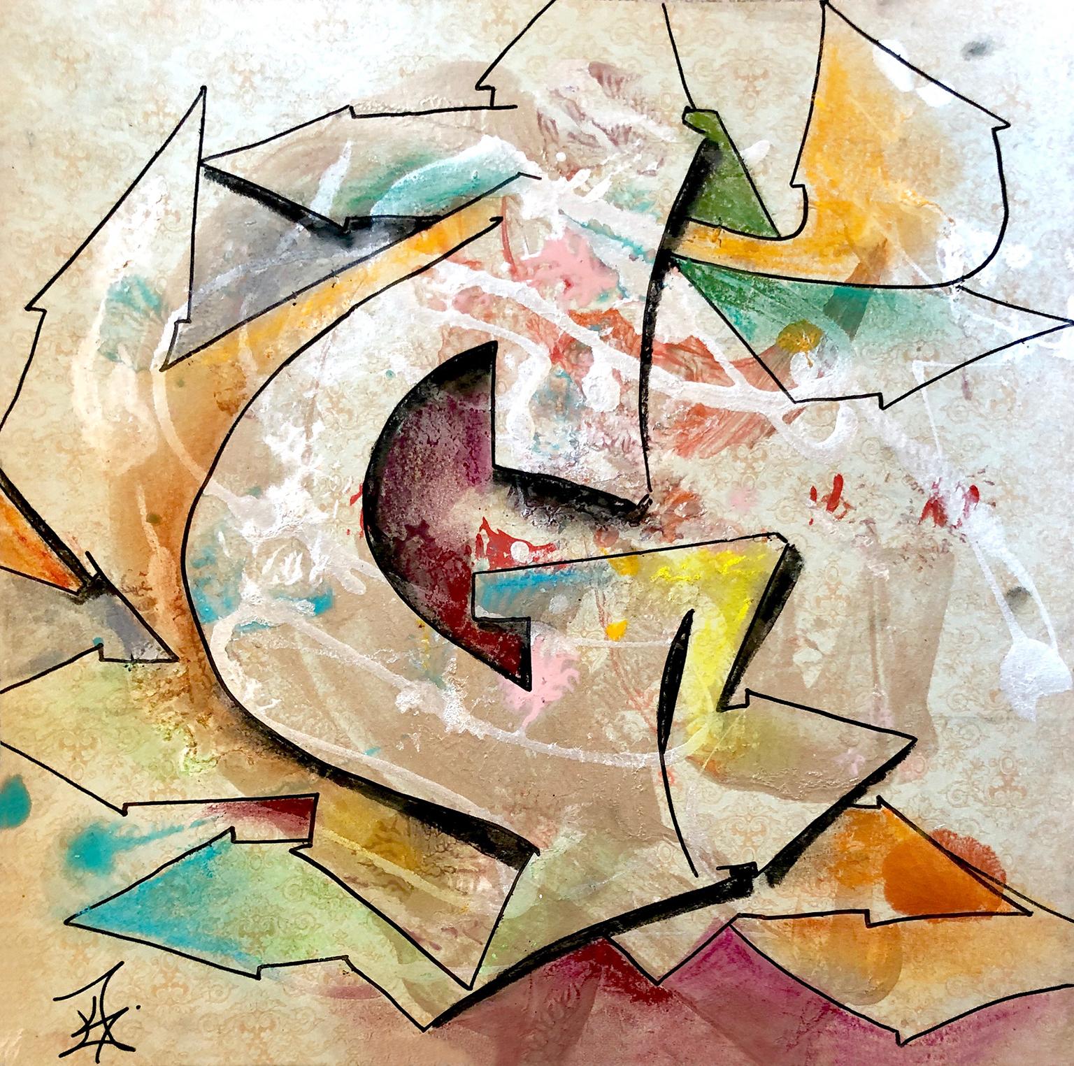 Kelography Letters (Graffiti "G" Urban Graphic) / Limited ed. 25  - Mixed Media Art by Kel1st