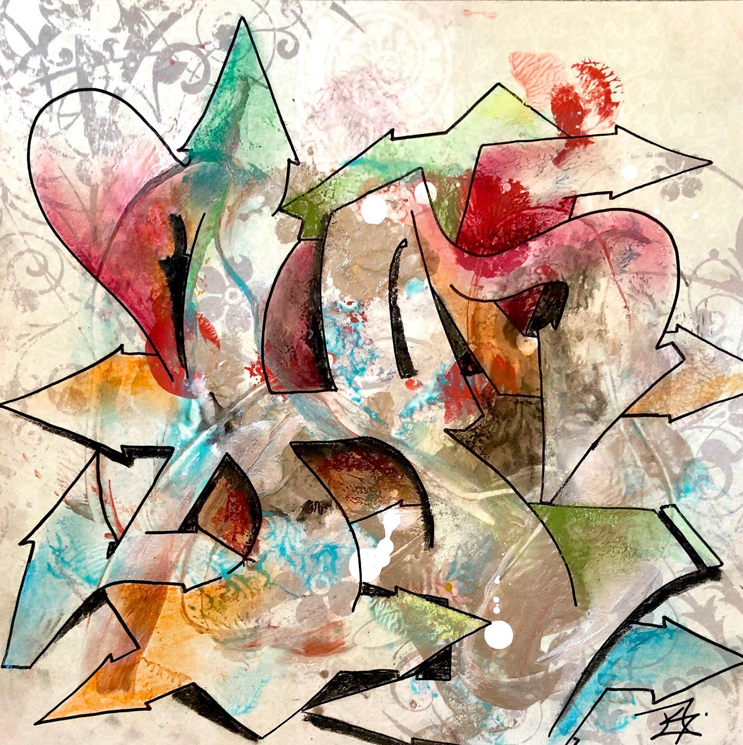 Kelography Letters (Graffiti "H" Urban Graphic) / Limited ed. 25  - Mixed Media Art by Kel1st