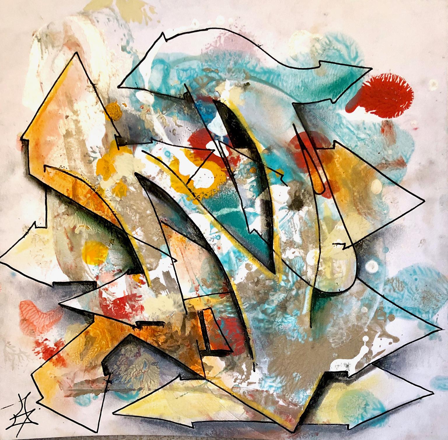 Kel1st Abstract Print - Kelography Letters (Graffiti "N" Urban Graphic) / Limited ed. 25 