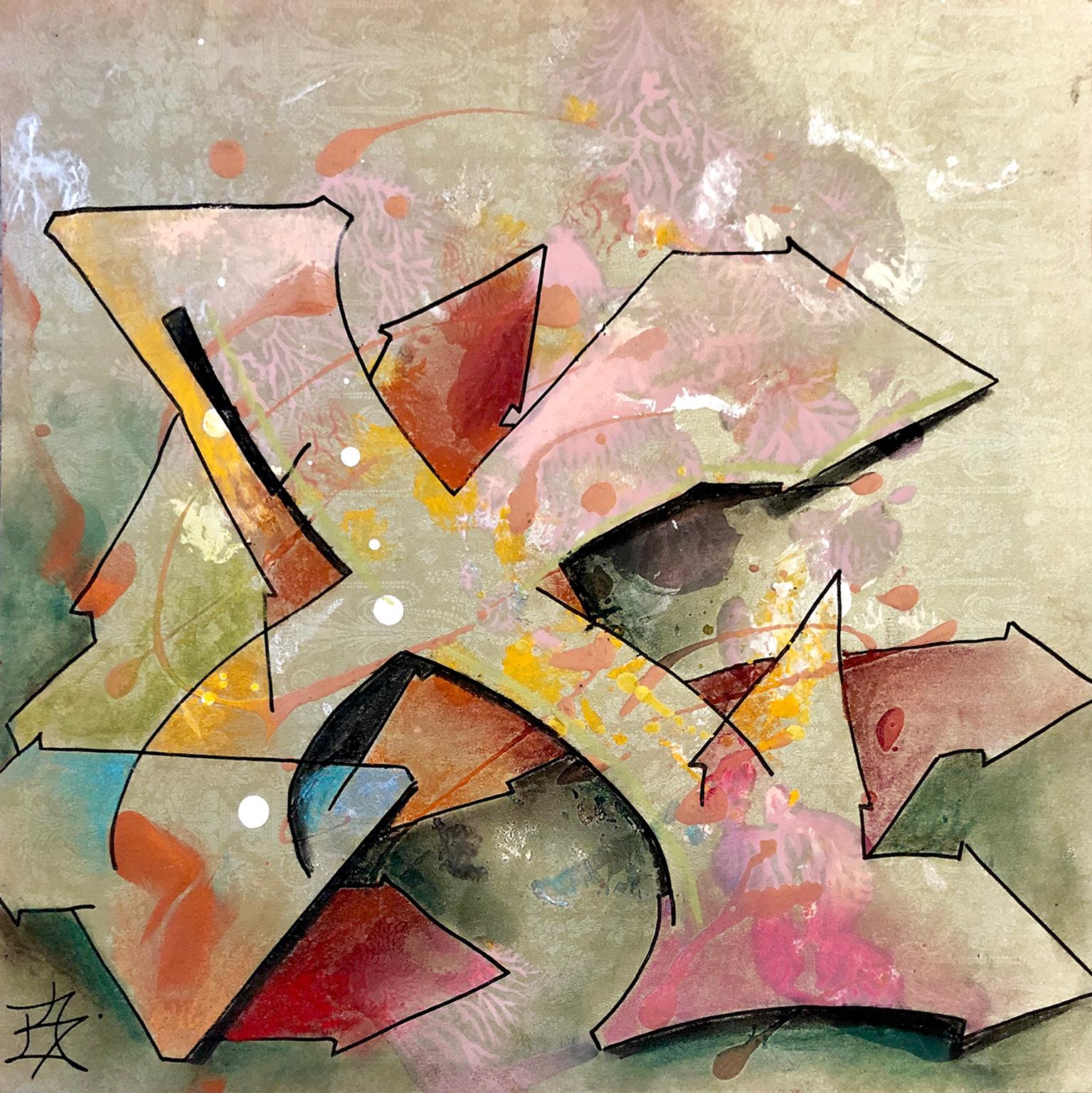 Kel1st Abstract Print - Kelography Letters (Graffiti "X" Urban Graphic) / Limited ed. 25 