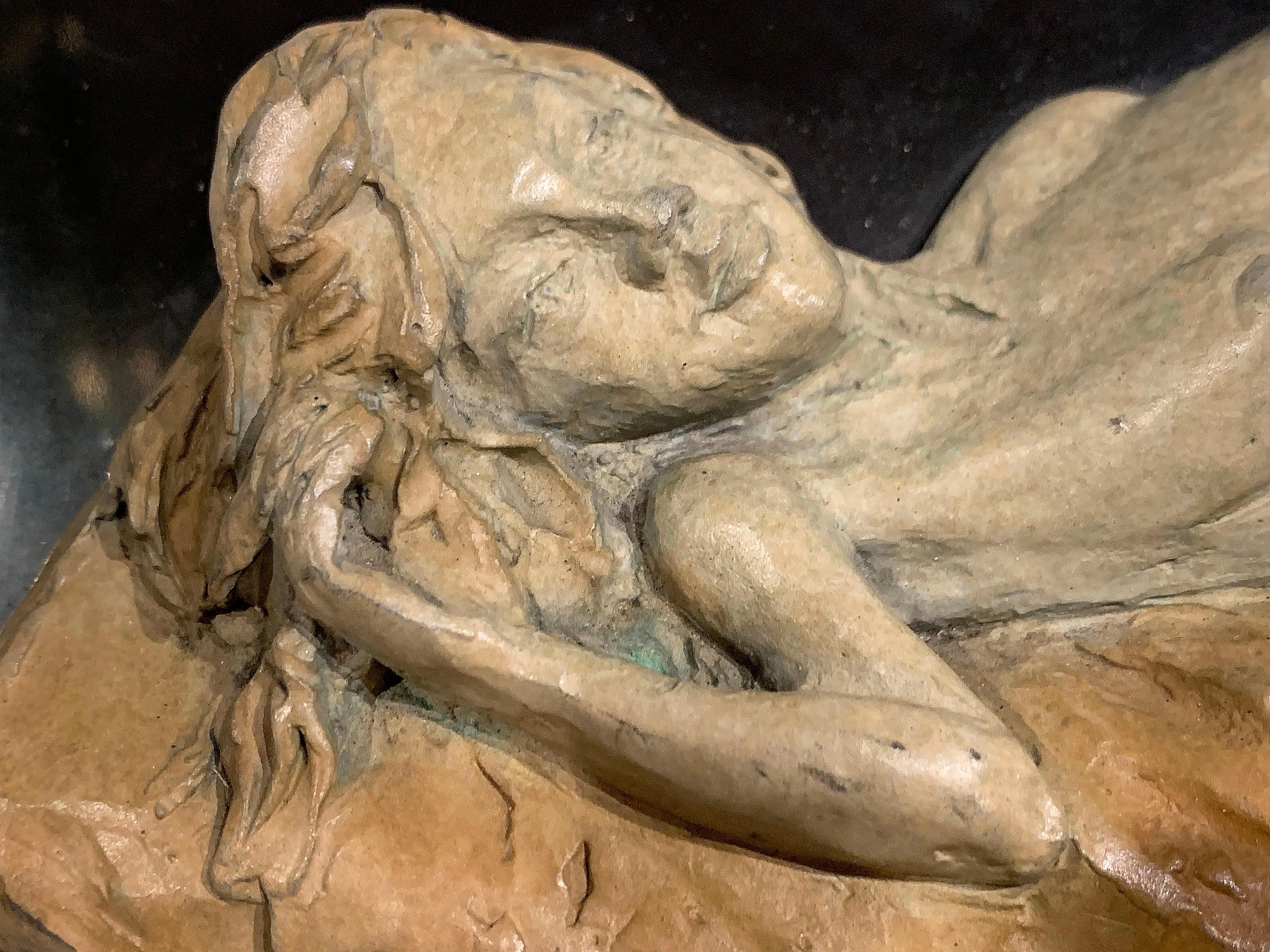 Untitled Nude Figurative Sculpture  - Gold Nude Sculpture by Laura Smith