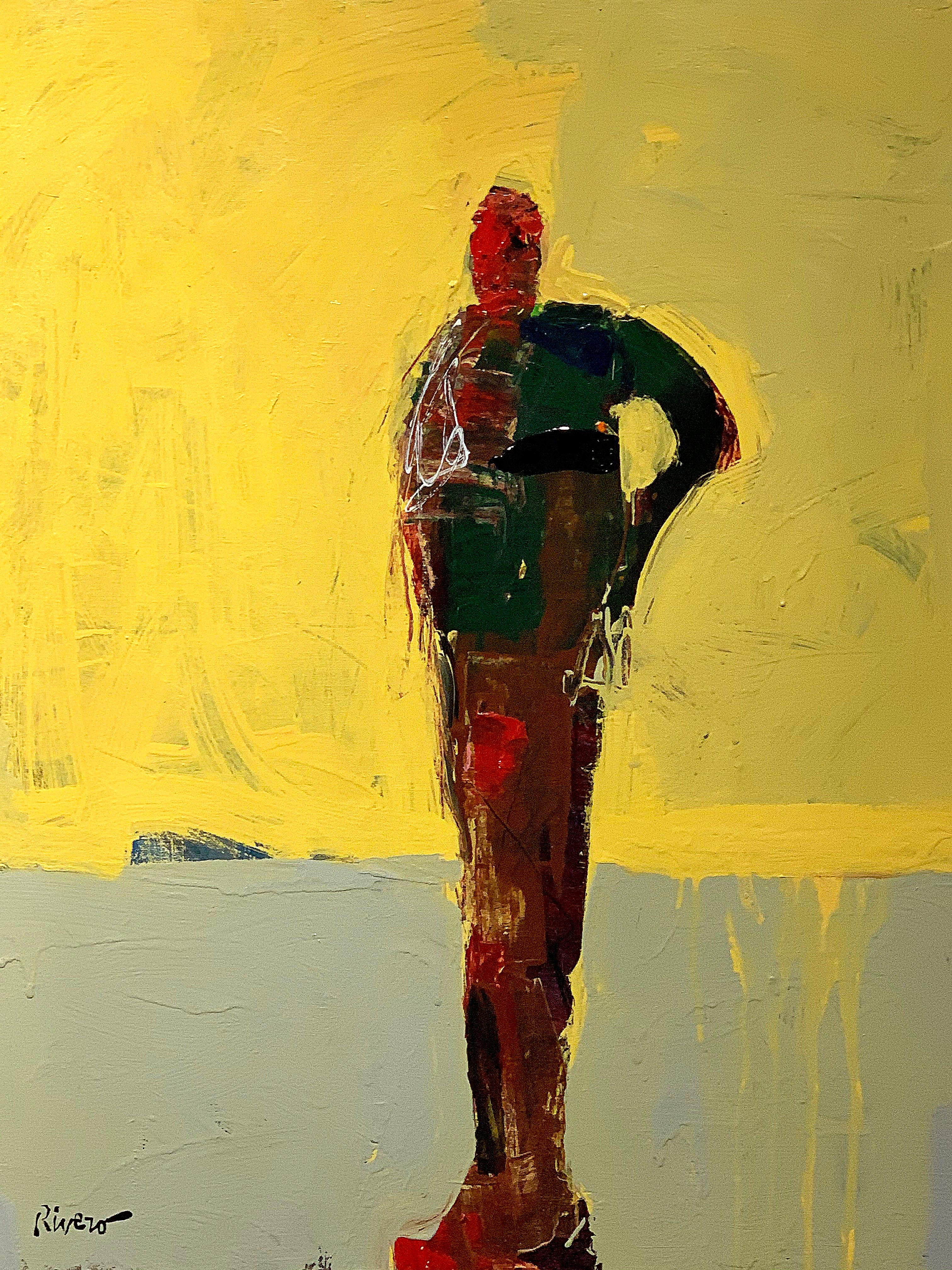 Personaje Abstracto, acrylic figurative standing facing left For Sale 2