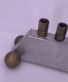 Menorah ou sculpture en aluminium et laiton