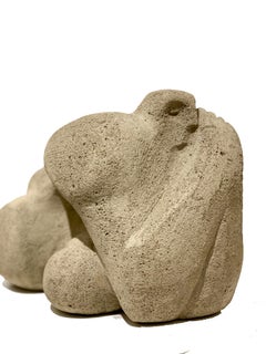 Reclining Figurative Sand, Stone Sculpture 