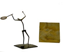 Small Clay Wall Figurative Sculpture