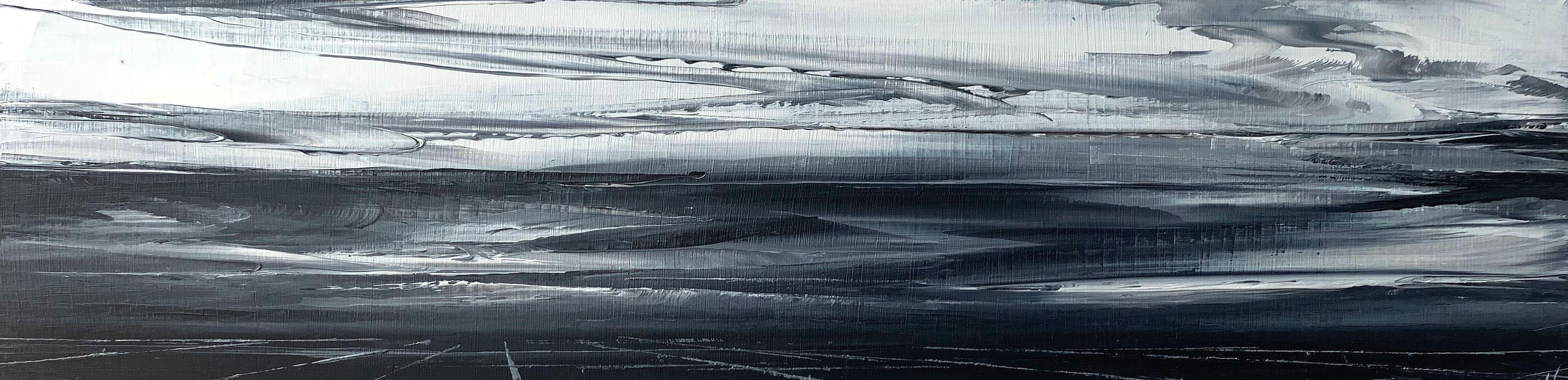 With Sky Peeled Back From The Earth, abstract black and white sky and clouds - Contemporary Art by Todd Carpenter