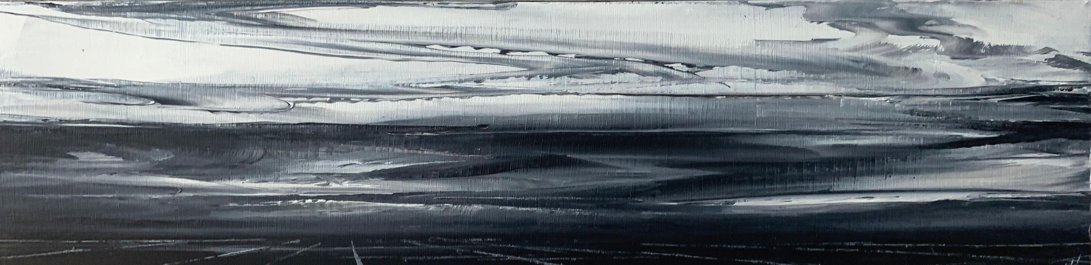With Sky Peeled Back From The Earth, abstract black and white sky and clouds - Art by Todd Carpenter