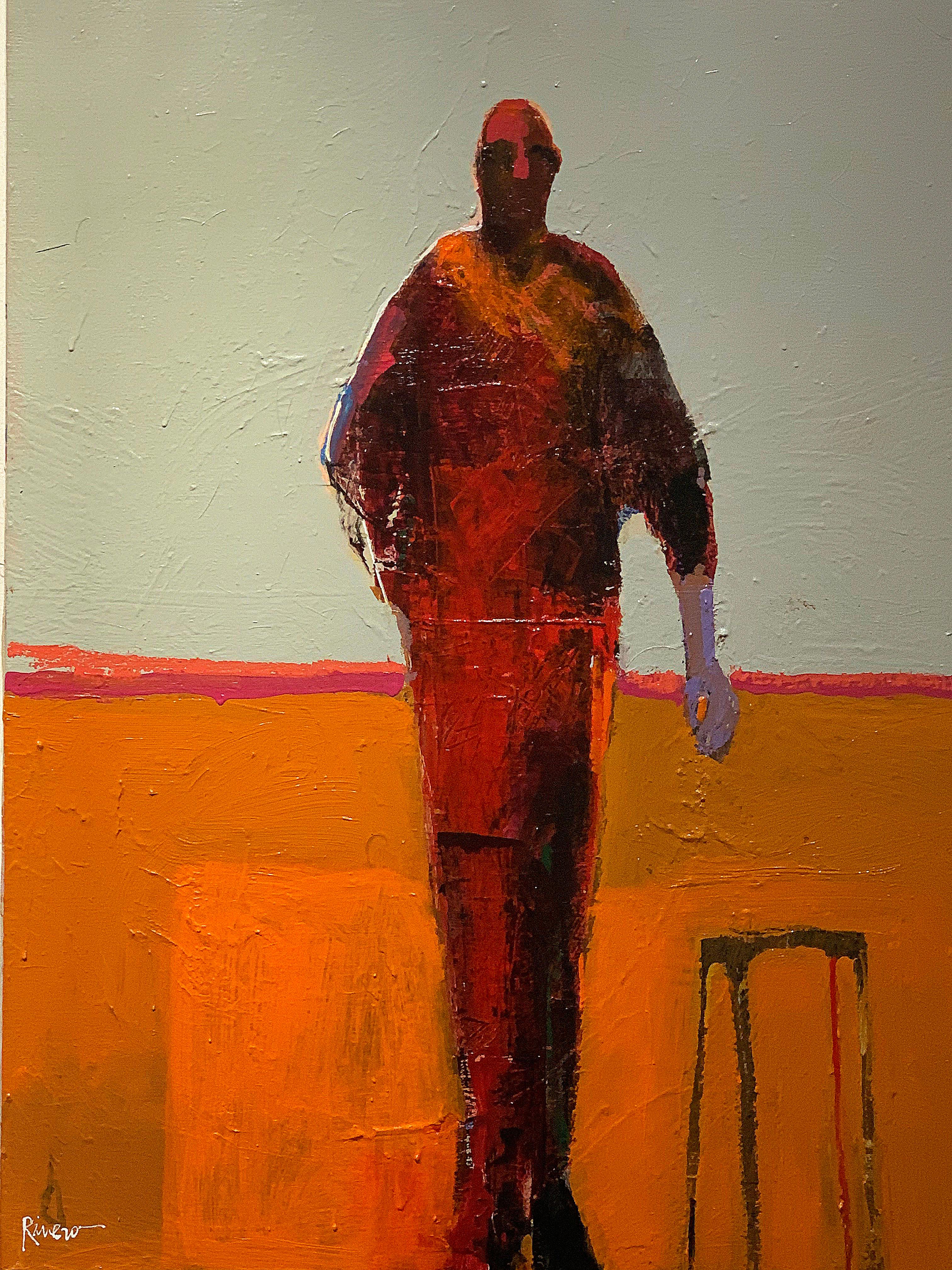 Personaje Abstracto, acrylic figurative standing facing left For Sale 9