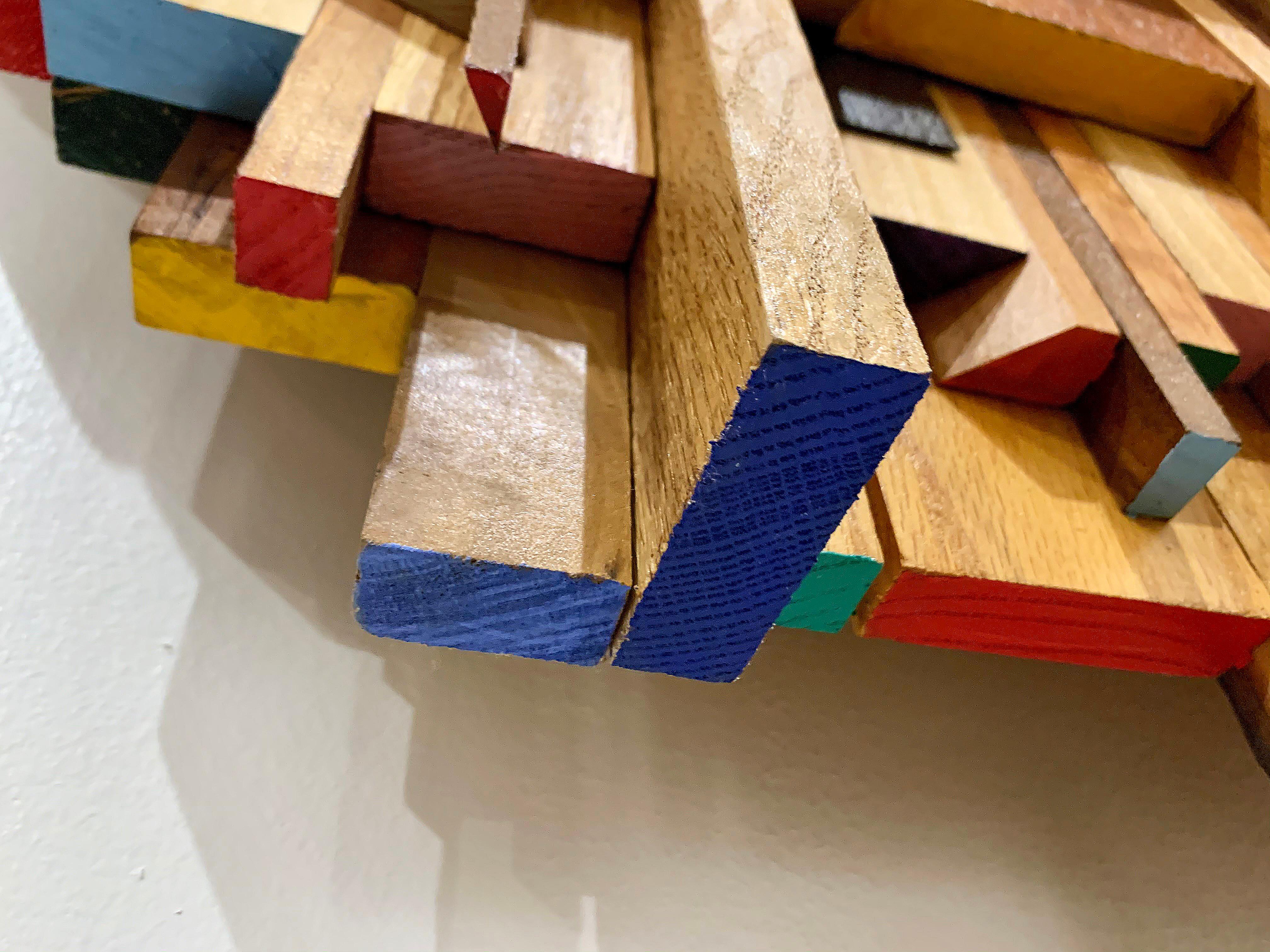 Mensola o caminetto in legno medio a tecnica mista dell'artista Ben Darby, 2020 in vendita 3