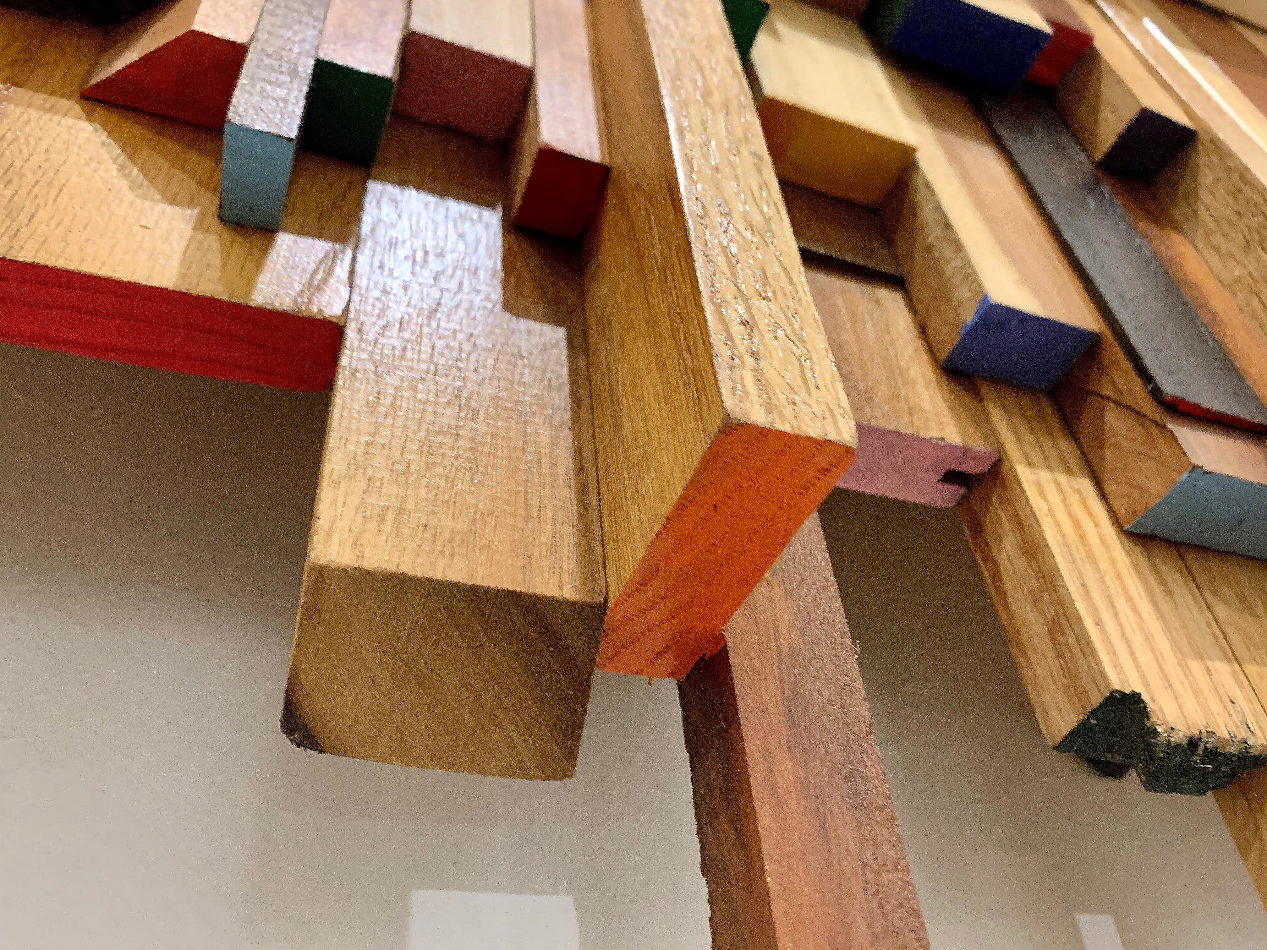 Mensola o caminetto in legno medio a tecnica mista dell'artista Ben Darby, 2020 in vendita 4