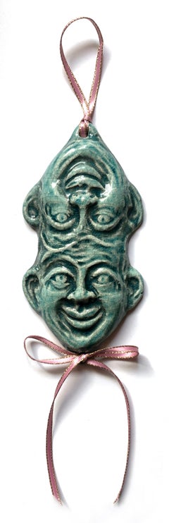 palindrome #4, glazed ceramic sculpture, ornament