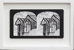 Ruin Gazing, No: 016, Greenhouse, Spadina House, framed stereoscopic card