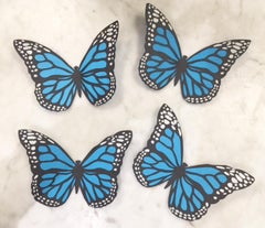 Blue Monarch, individually hand cut and colored by the artist, shipping included