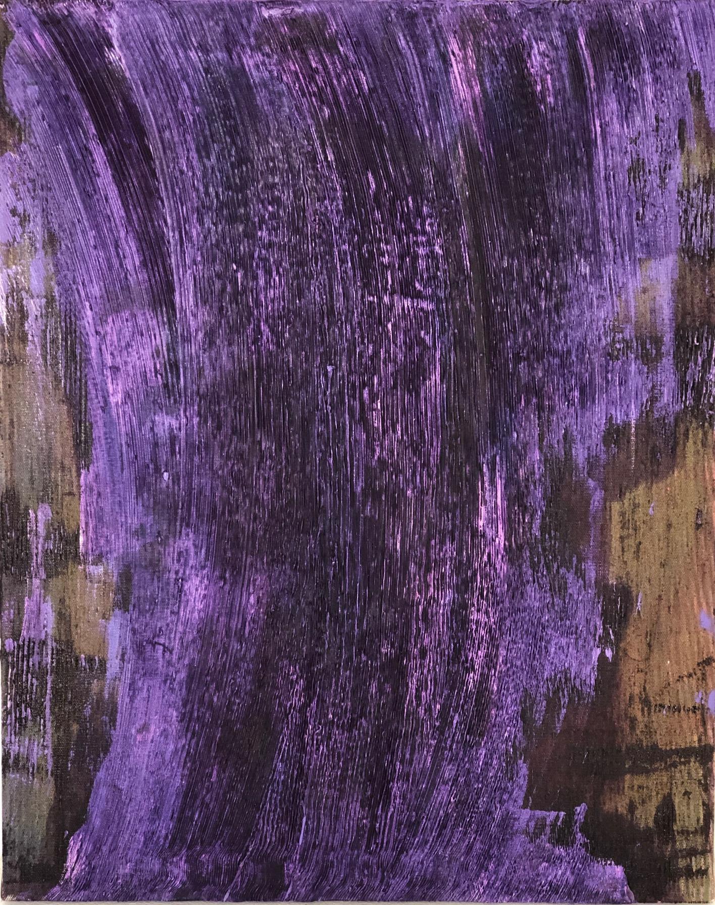 "Untitled - purple combed" Textured colorful paintings for a grid or solo