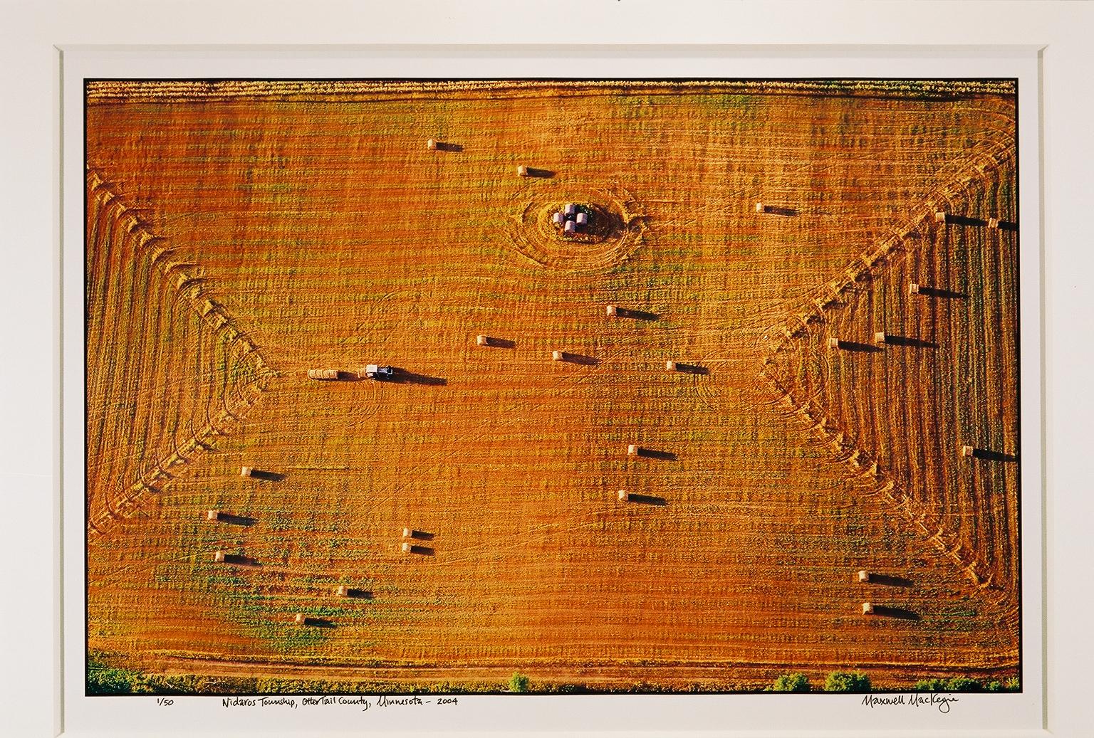 Maxwell Mackenzie Landscape Photograph - "Nidaros, Otter Tail Co, MN" An aerial parcheesi game in brilliant color