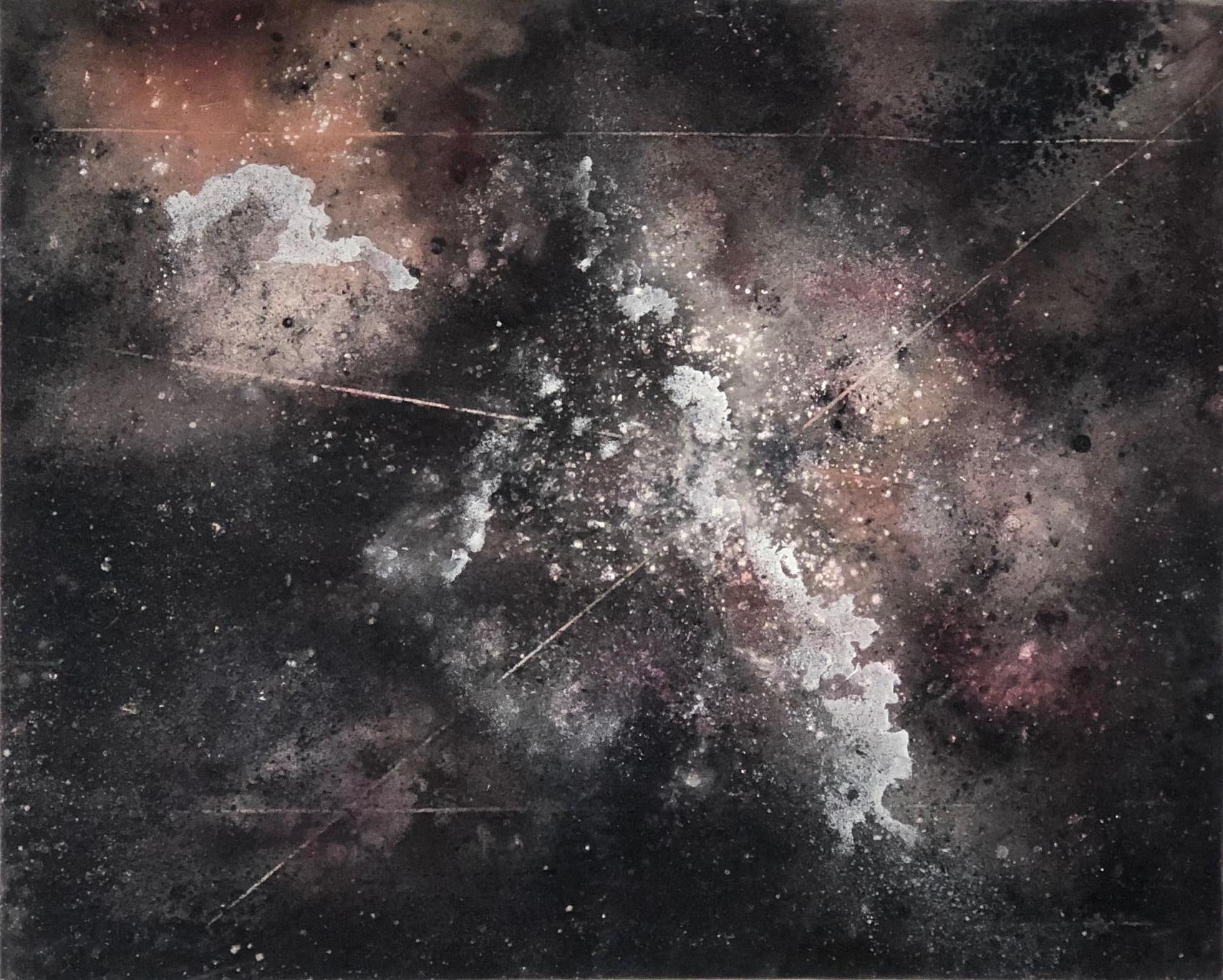 Augustus Cross Abstract Painting - "Space - from the Enso Series"