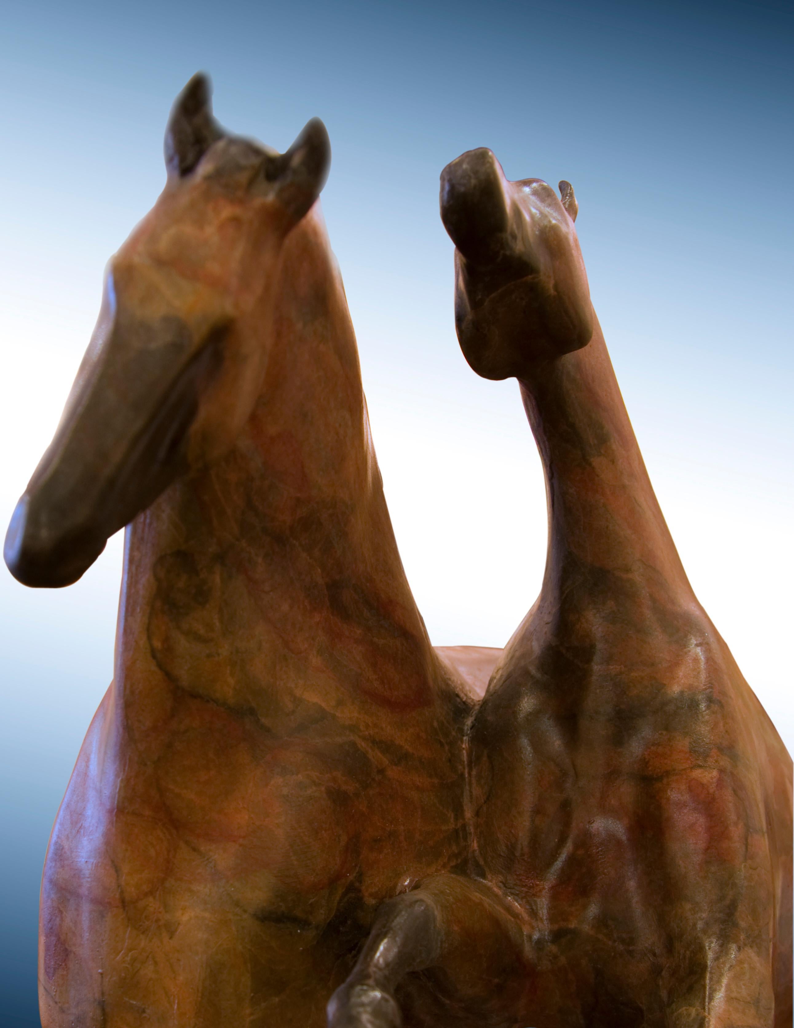 Abstract Bronze Horse Sculpture, 