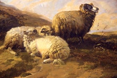 19th Century Academic landscape, "Highland Sheep"