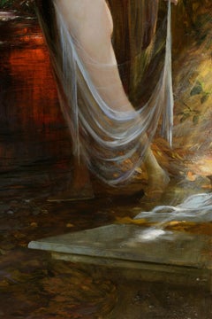 Female nude, titled "Ophelia at the Water's Edge"