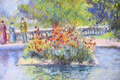 French Impressionist Landscape by H.C. Pissarro, titled "Le Bassin du Chateau"