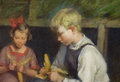 Two Children in a Barn