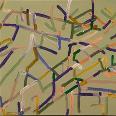 Orlin Mantchev Turquoise Abstract Contemporary Oil on Canvas