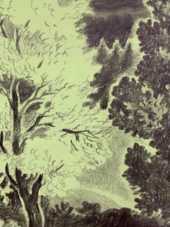Orlin Mantchev Tonal Green Mixed Media Landscape