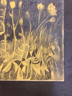 Orlin Mantchev Yellow Tonal Mixed Media Landscape