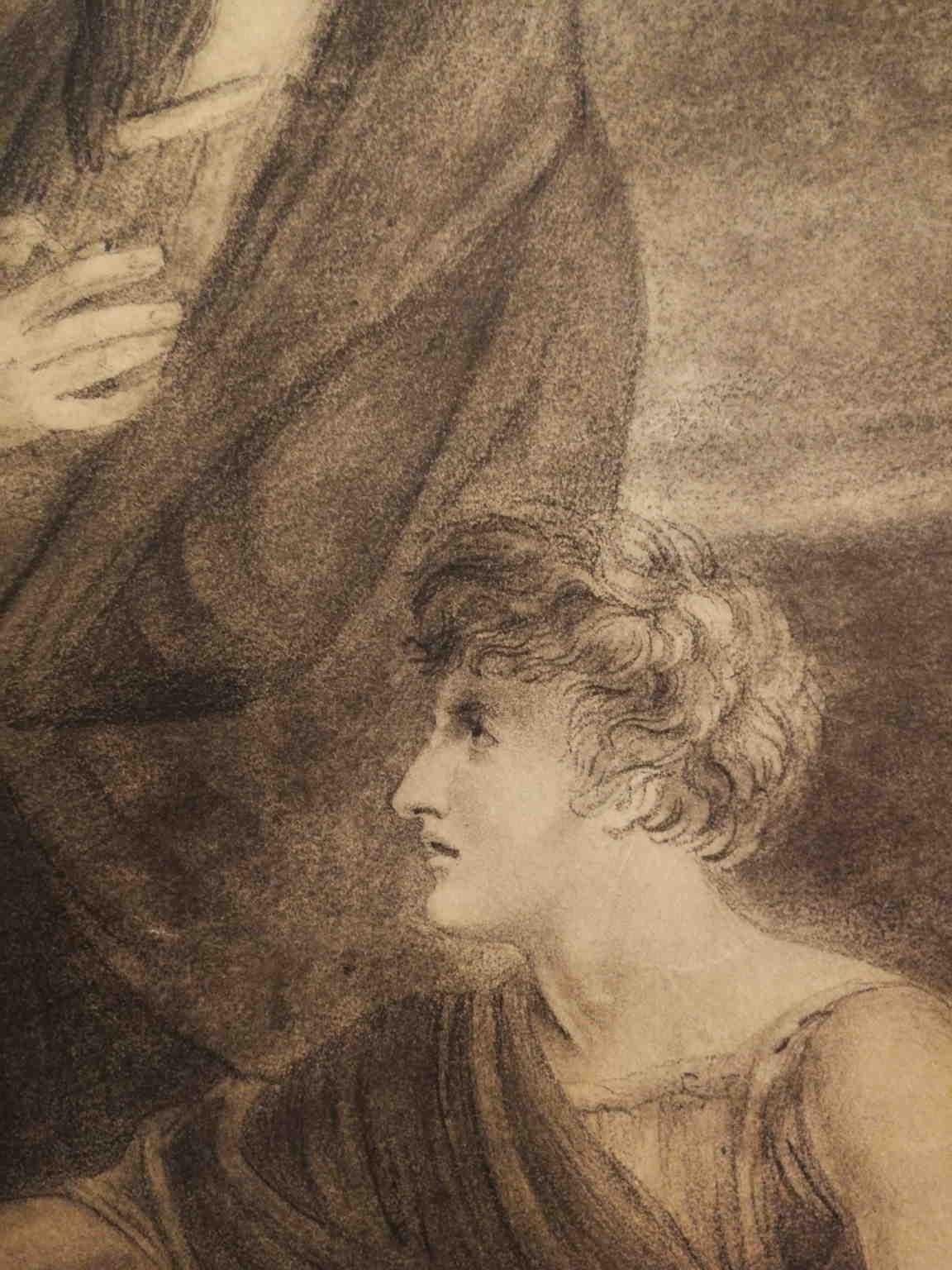 Richard Westall Dibujo mitológico neoclásico 1800s lápiz sobre papel en venta 5