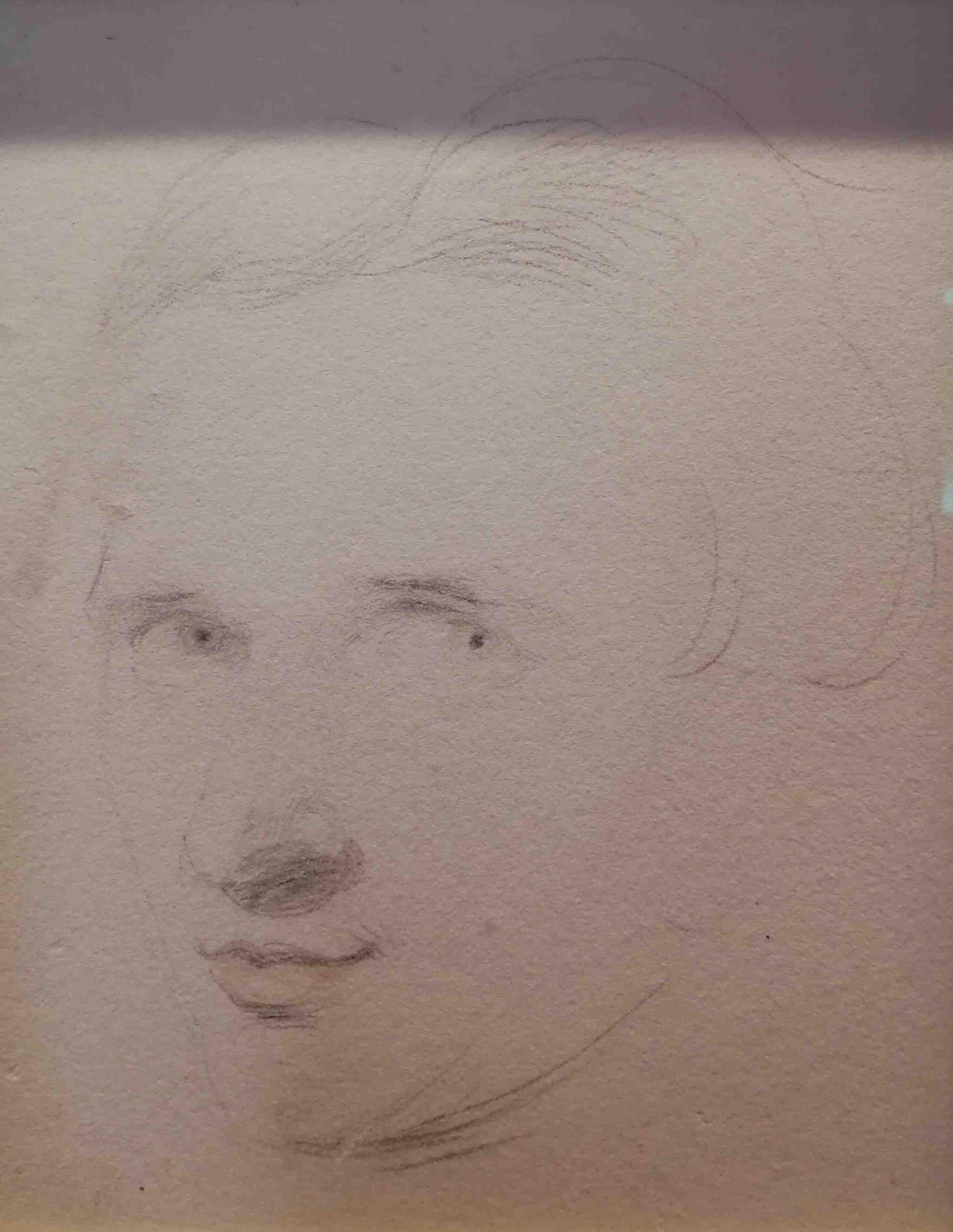 Thomas Lawrence Self Portrait English Drawing 17th century pencil paper For Sale 1