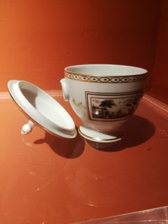 Richard Ginori Sugar bowl ceramic pottery early 20th